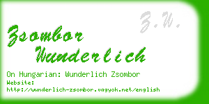 zsombor wunderlich business card